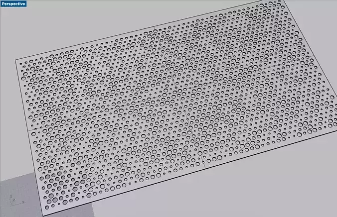 Perforated Facade Panels Auto Randomizer Python Script Rhino3D 3D print model