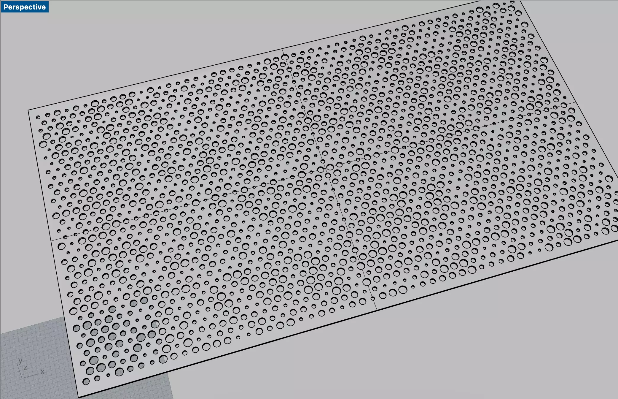Perforated Facade Panels Auto Randomizer Python Script Rhino3D 3D print model_0