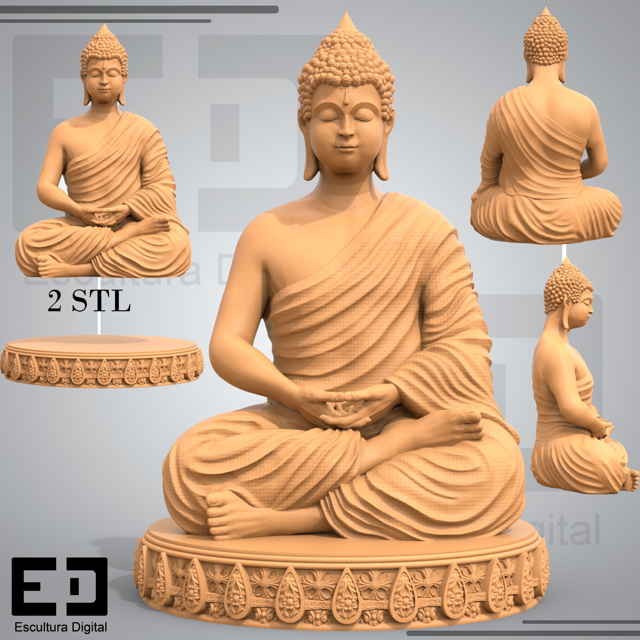 Buda - Buddha 3D print model_1