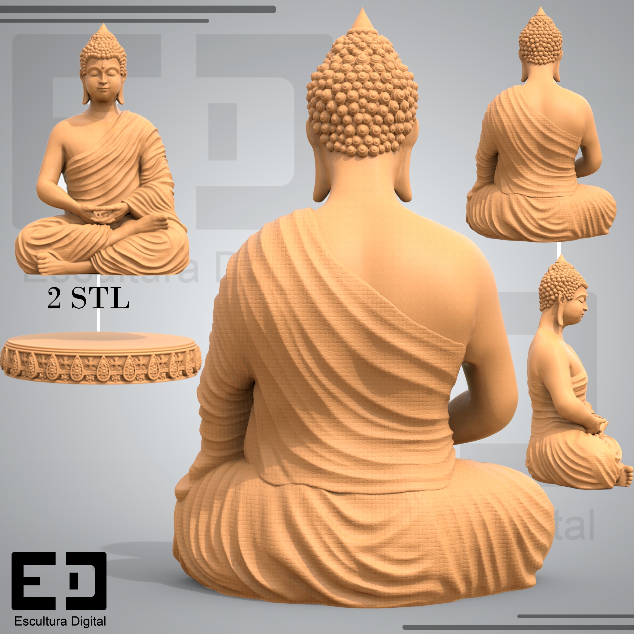 Buda - Buddha 3D print model_3