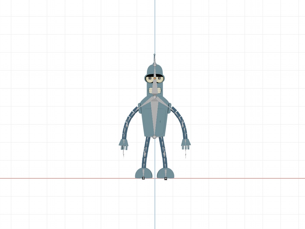 Bender Rodriguez Character Rig Low-poly 3D model_3
