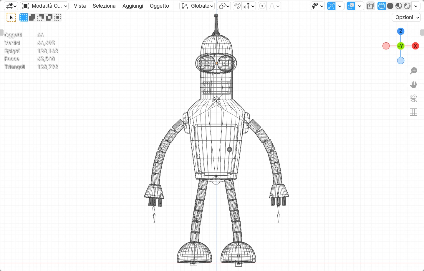 Bender Rodriguez Character Rig Low-poly 3D model_6