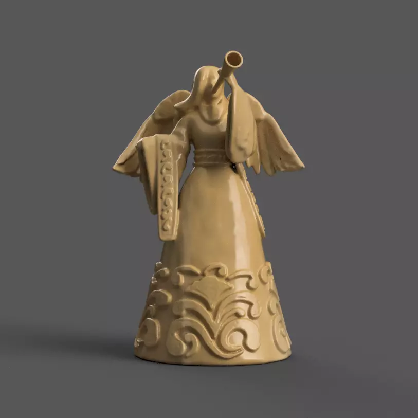 happy angel for Christmas 1 3D print model_0
