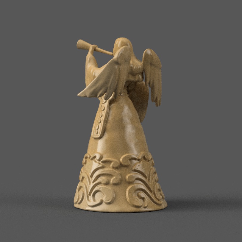 happy angel for Christmas 1 3D print model_3