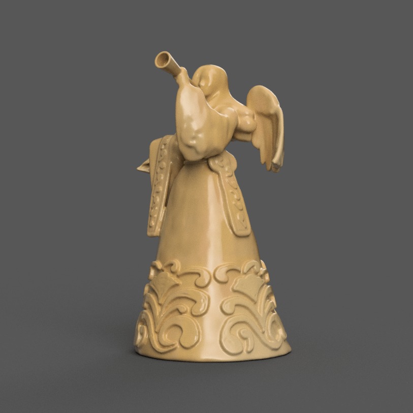 happy angel for Christmas 1 3D print model_1