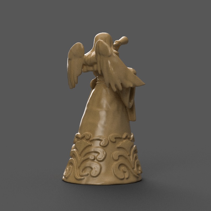 happy angel for Christmas 1 3D print model_5