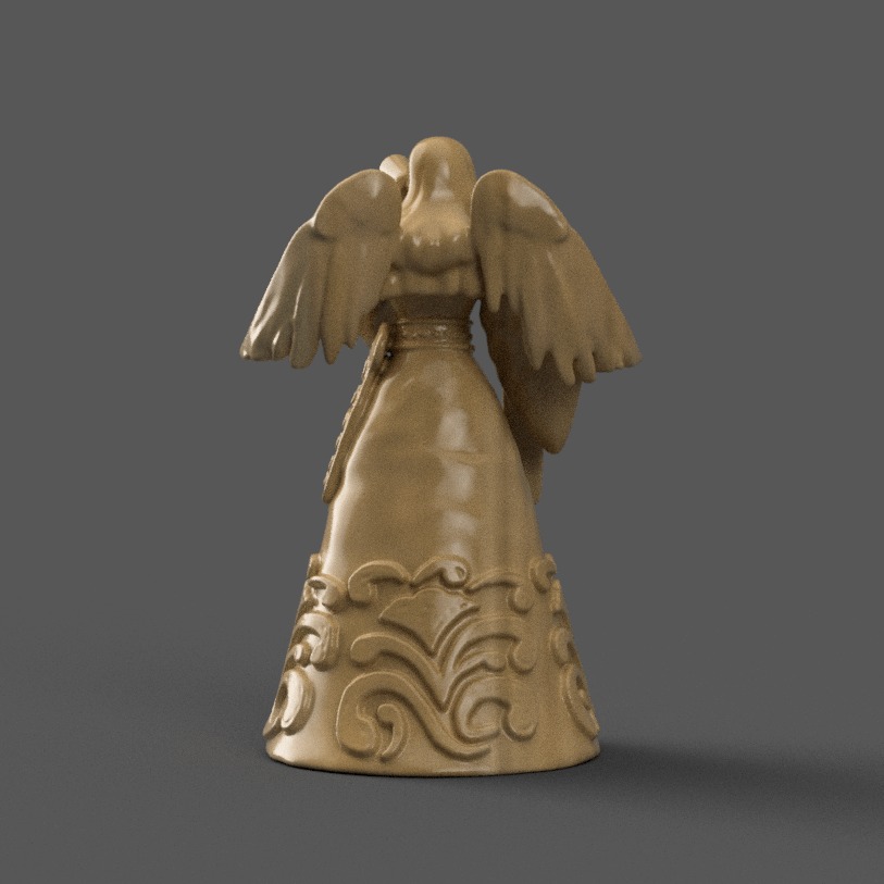 happy angel for Christmas 1 3D print model_4