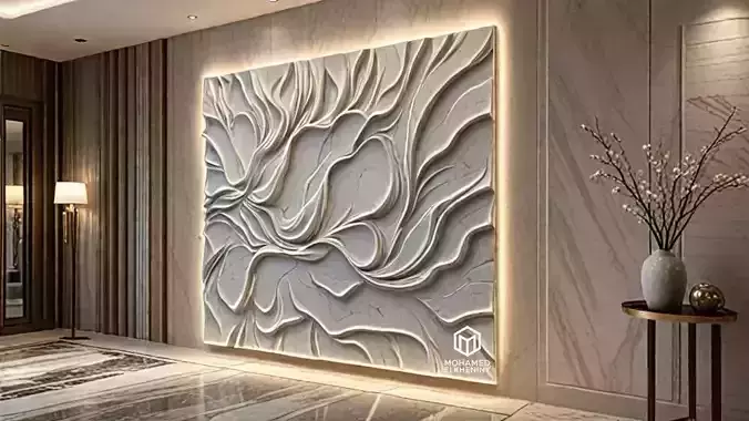 modern panel wall decor set wall relief mural CNC 106 