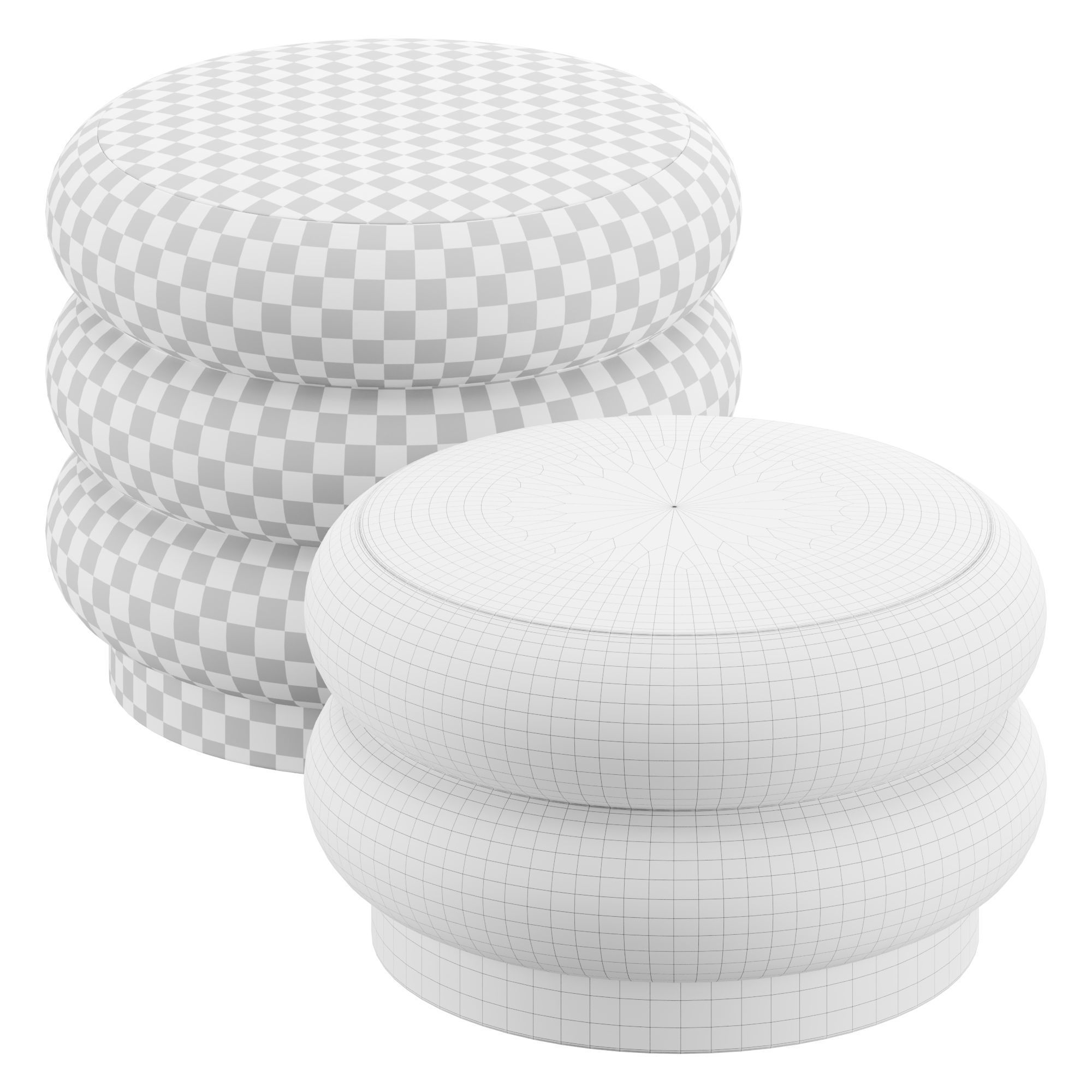 Vibieffe CHIGNON Poof 3D model_3