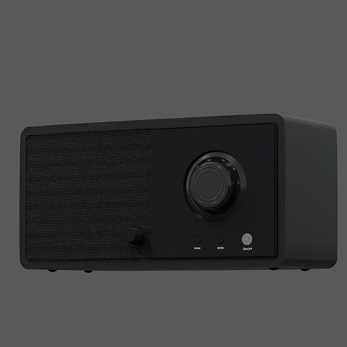 Plastic Radio No Cable Free low-poly 3D model