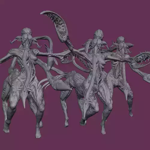 Centaurs of Lust 3 Dolls no supports 3D print model