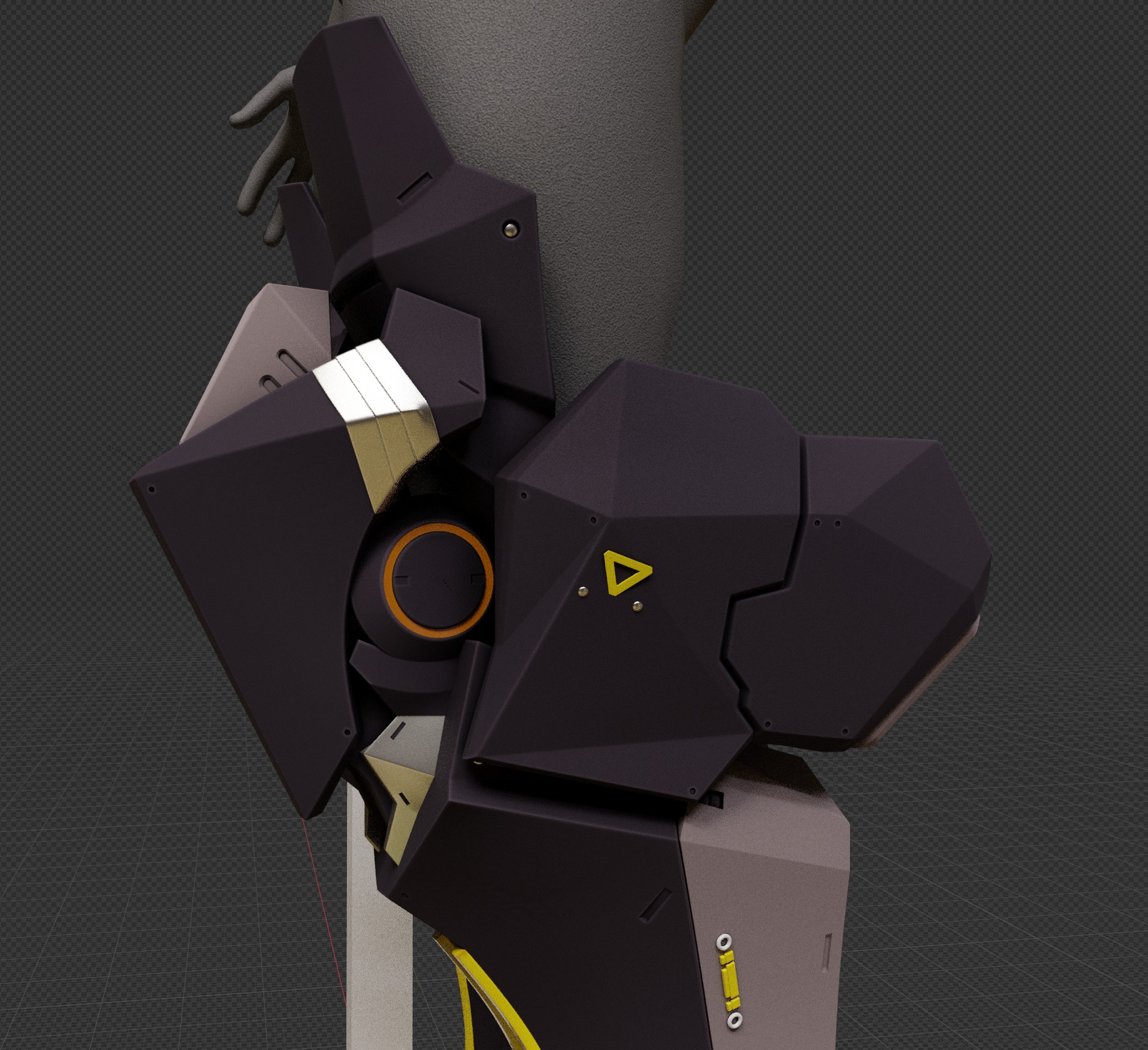 Von Lycaon Cosplay prosthetic legs armor 3D print model_11