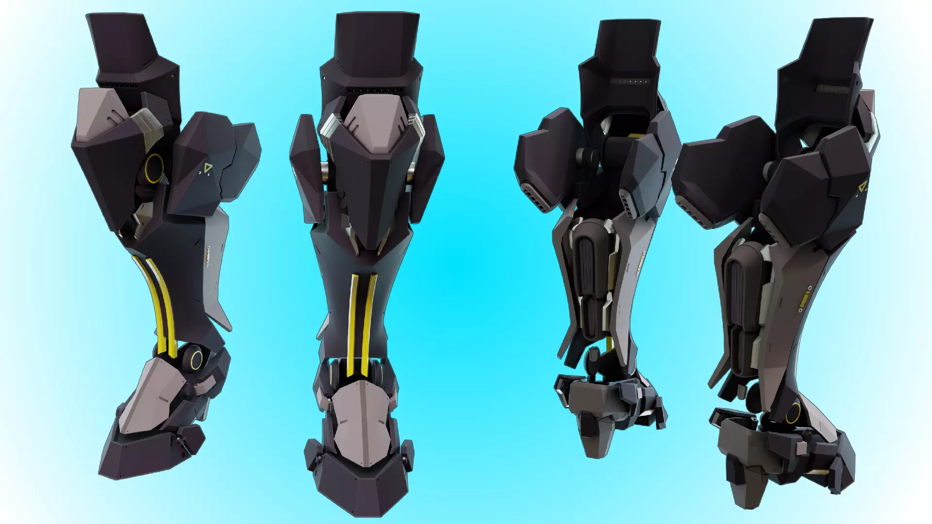 Von Lycaon Cosplay prosthetic legs armor 3D print model_0