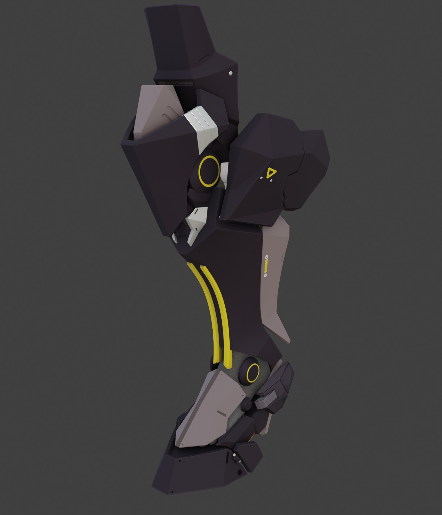 Von Lycaon Cosplay prosthetic legs armor 3D print model_14