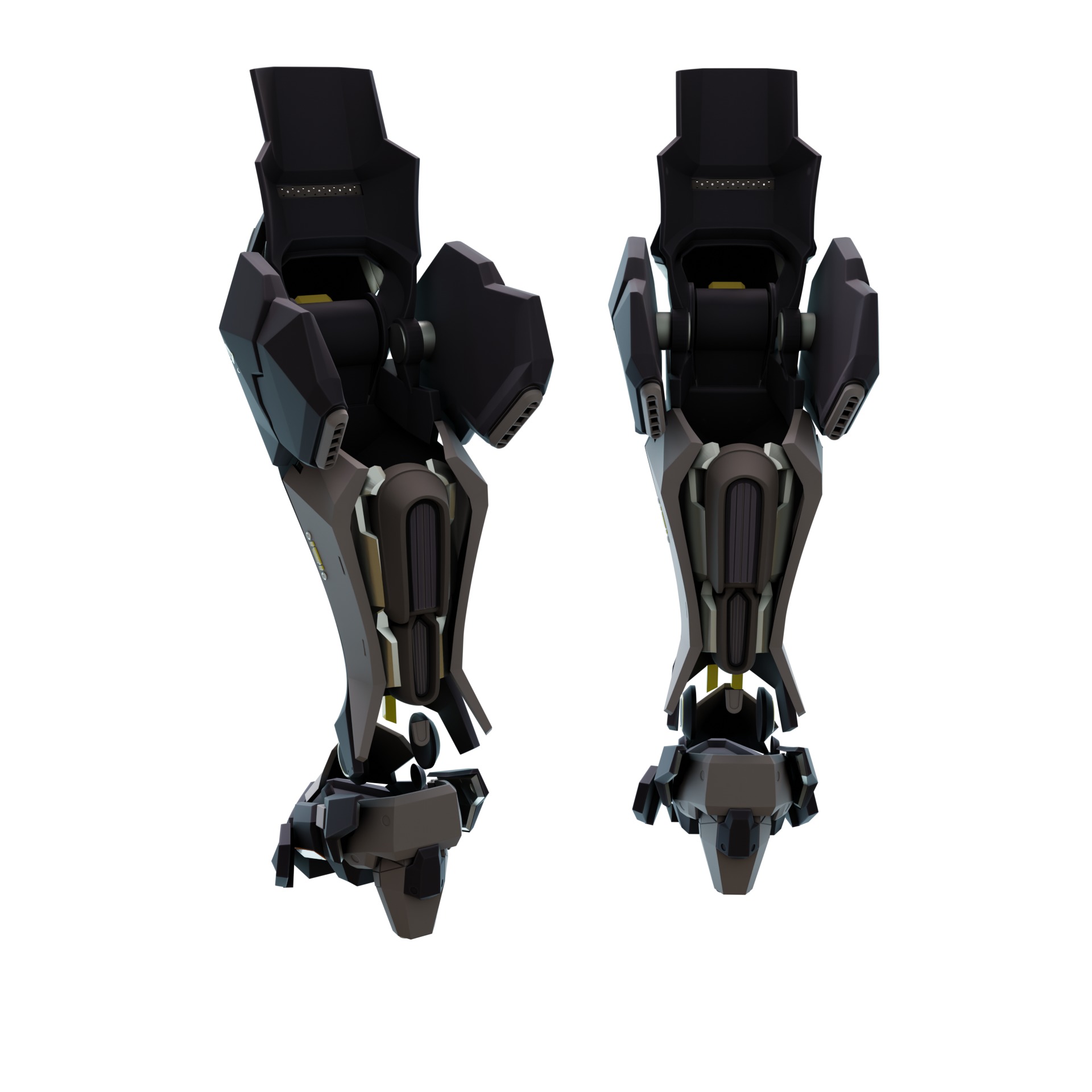 Von Lycaon Cosplay prosthetic legs armor 3D print model_6