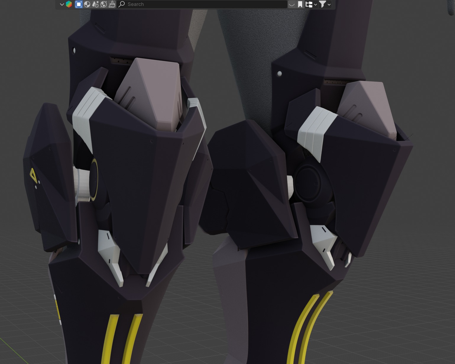 Von Lycaon Cosplay prosthetic legs armor 3D print model_12