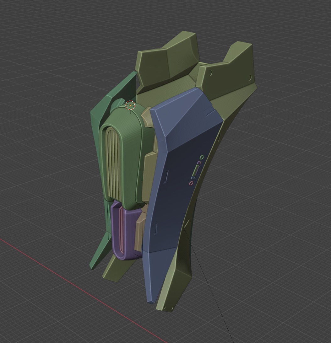 Von Lycaon Cosplay prosthetic legs armor 3D print model_18