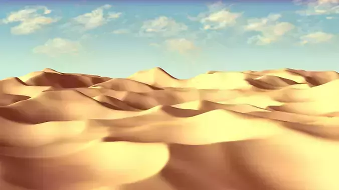 Desert Scene Low-poly 3D model