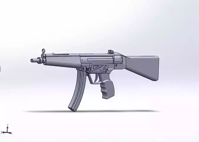 Mp5 Submachine rifle gun 3D Model 3D model