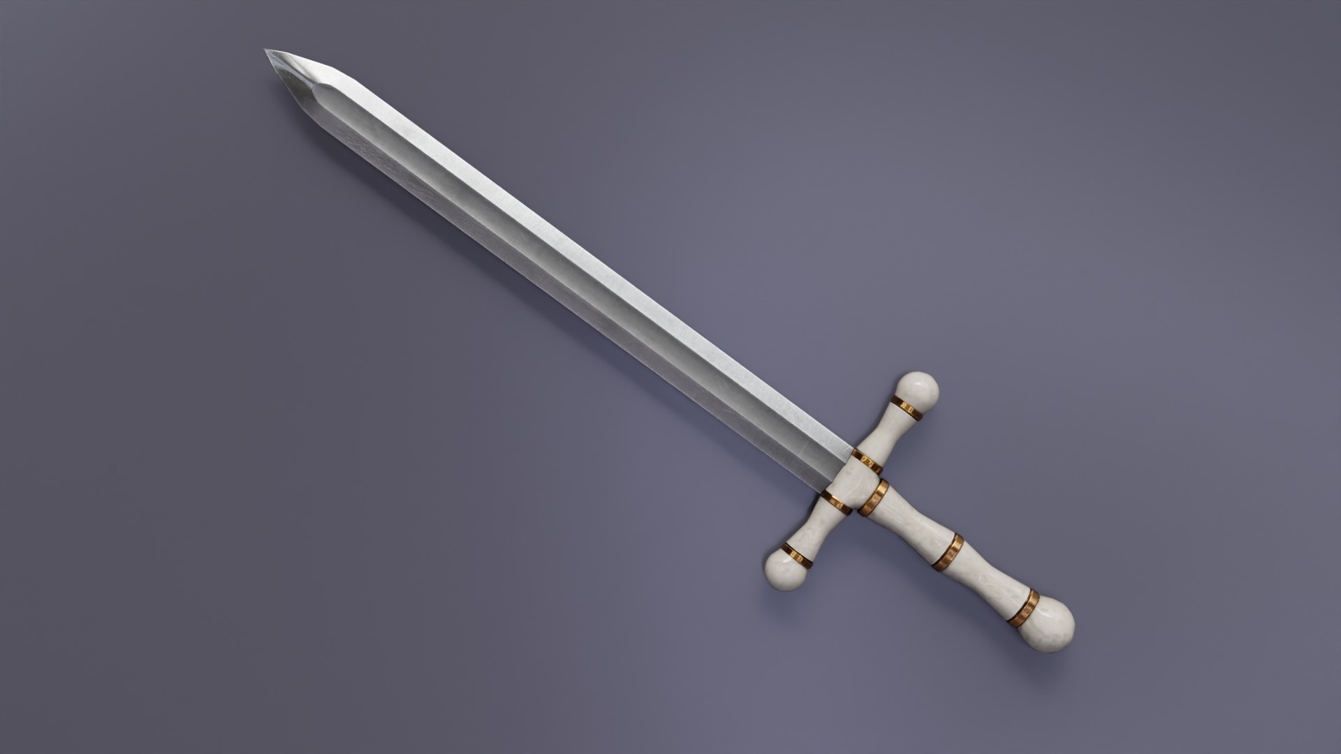 Royal Sword Low-poly 3D model_4