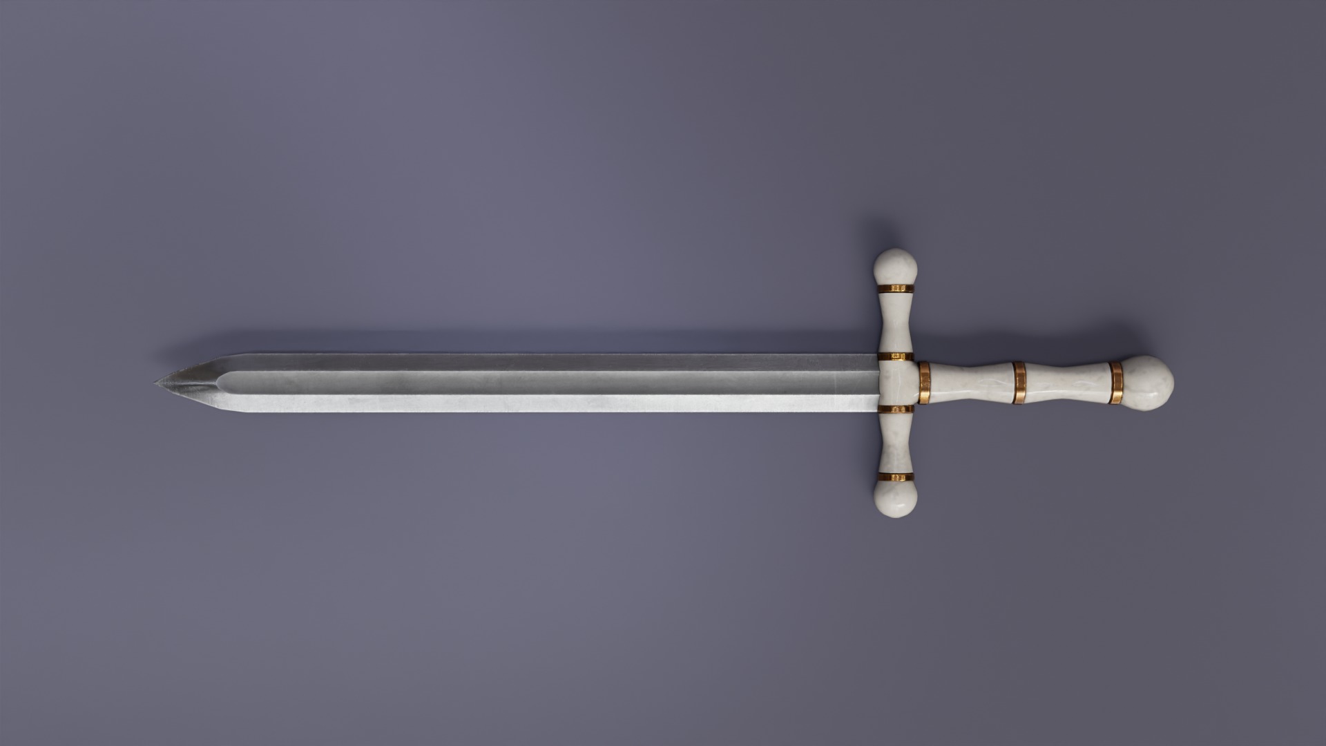 Royal Sword Low-poly 3D model_6