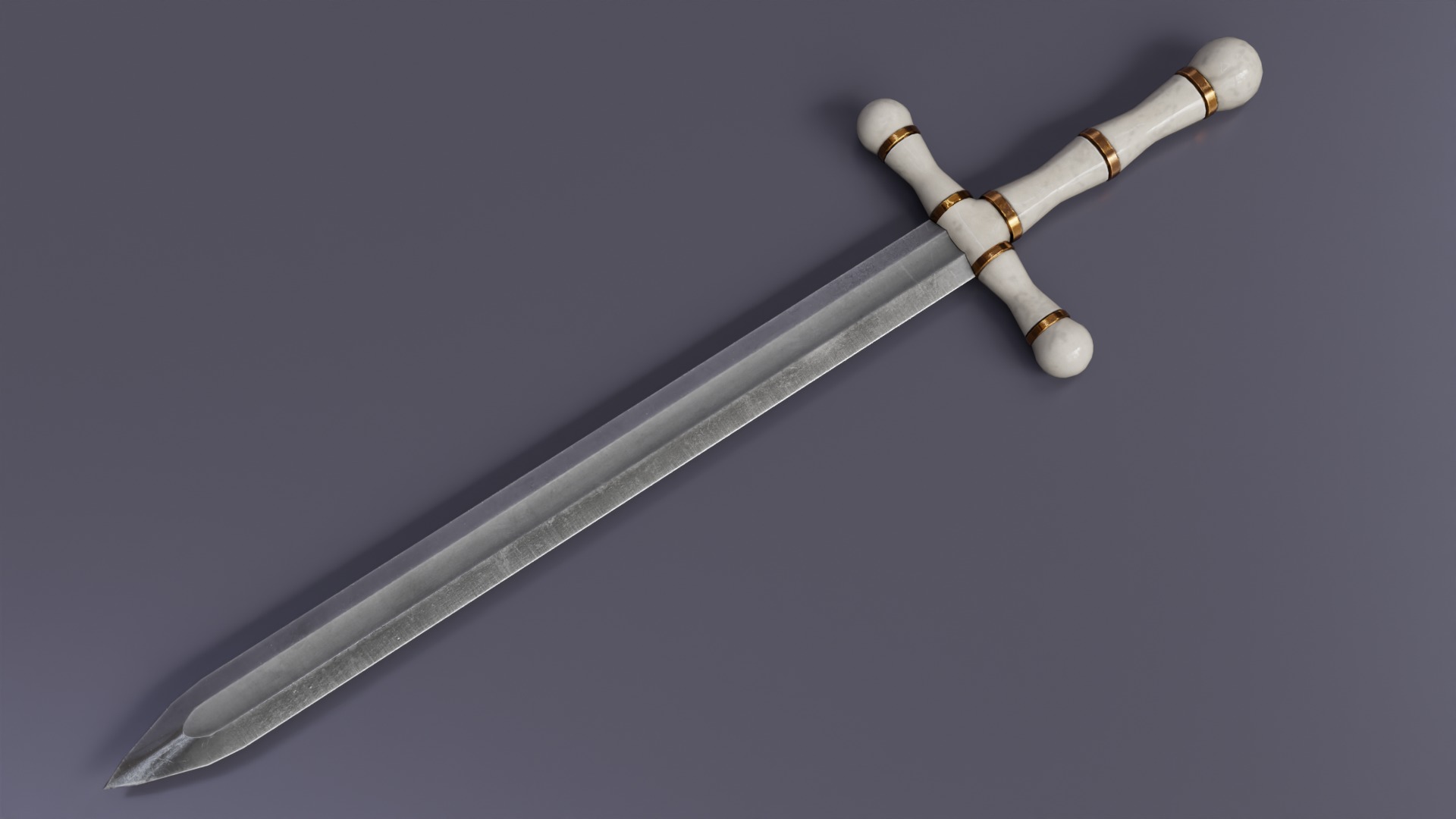 Royal Sword Low-poly 3D model_5