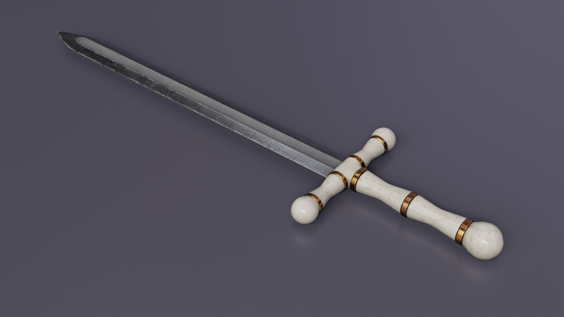 Royal Sword Low-poly 3D model_7