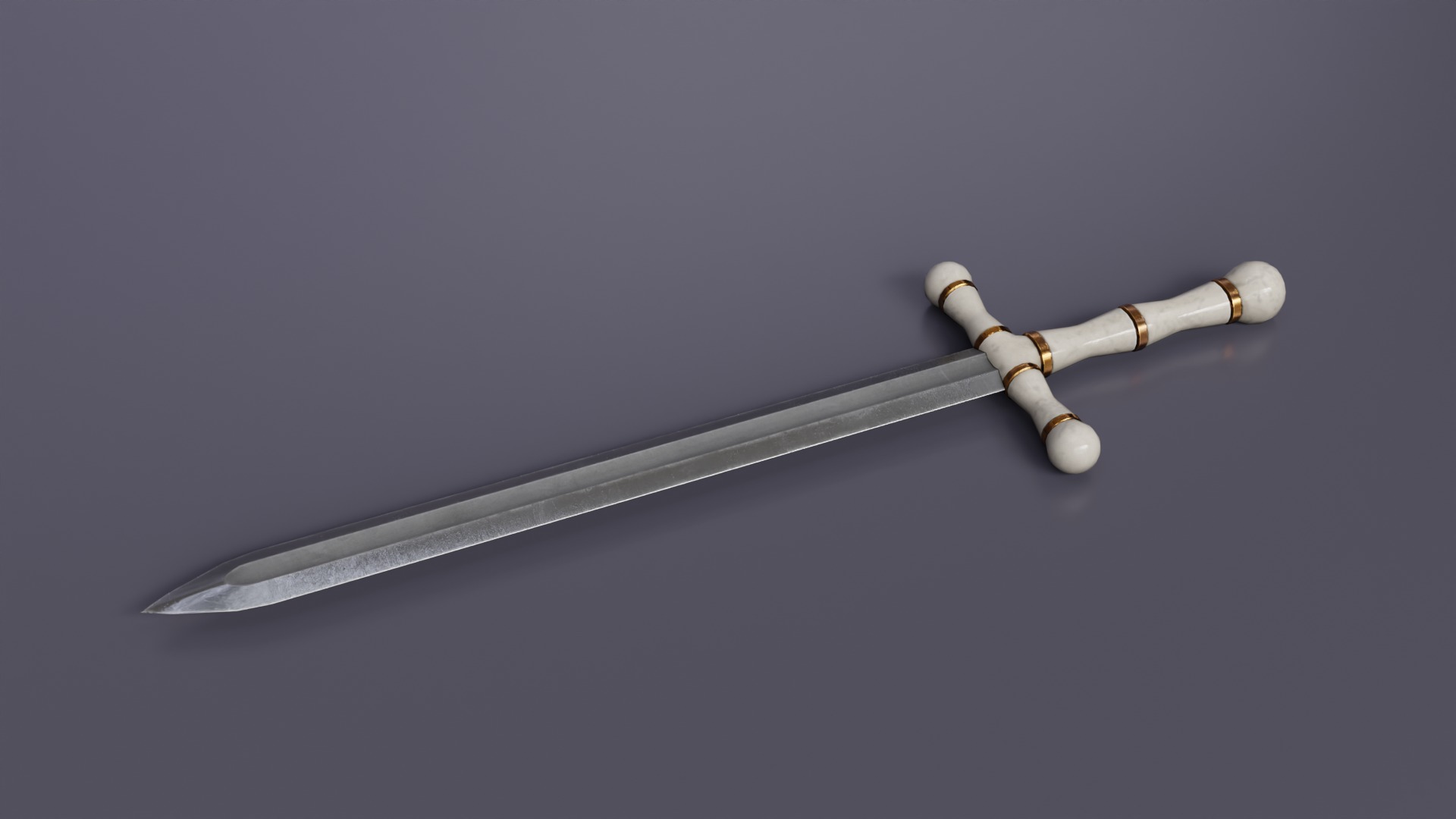 Royal Sword Low-poly 3D model_2