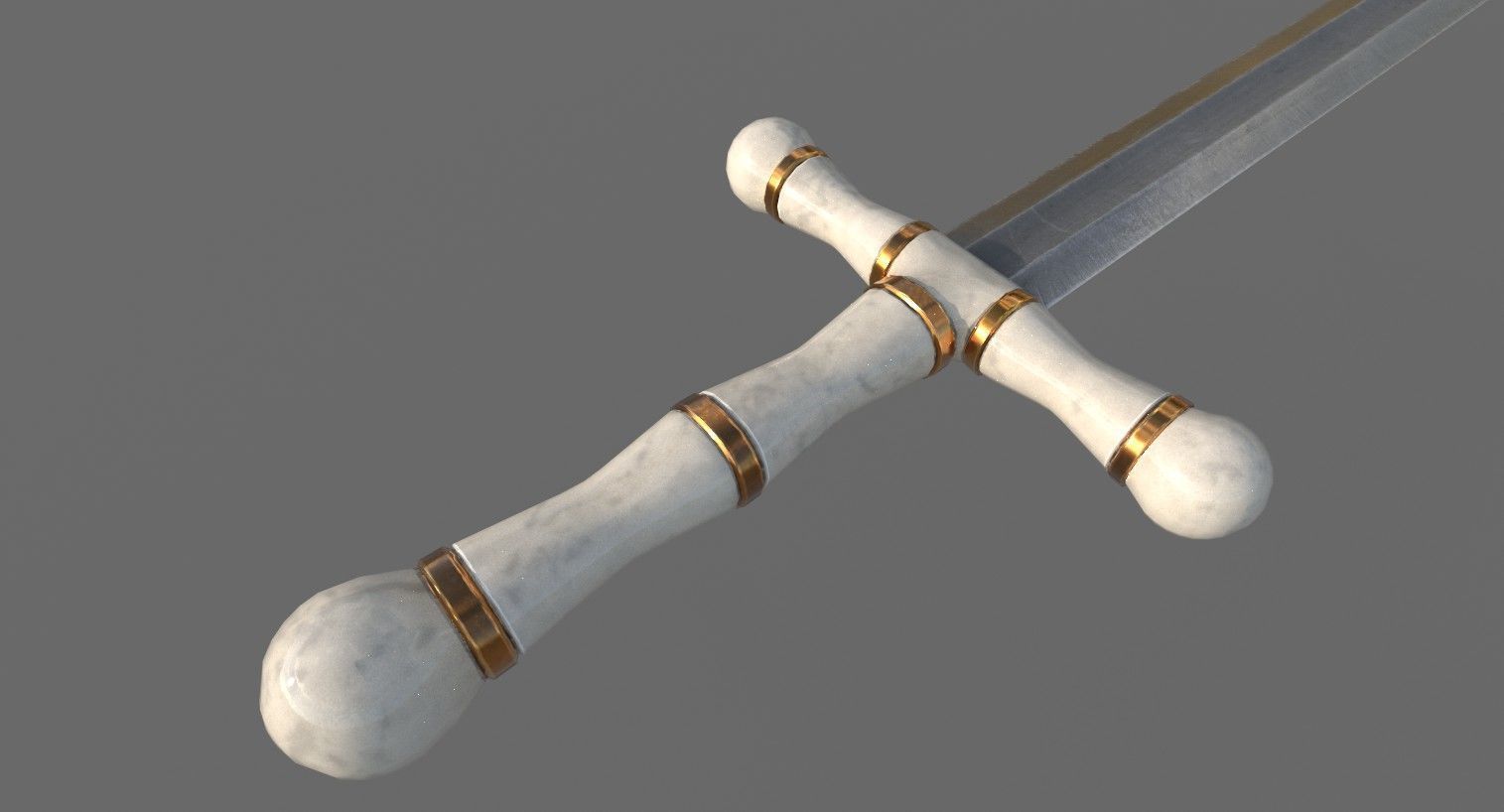 Royal Sword Low-poly 3D model_9