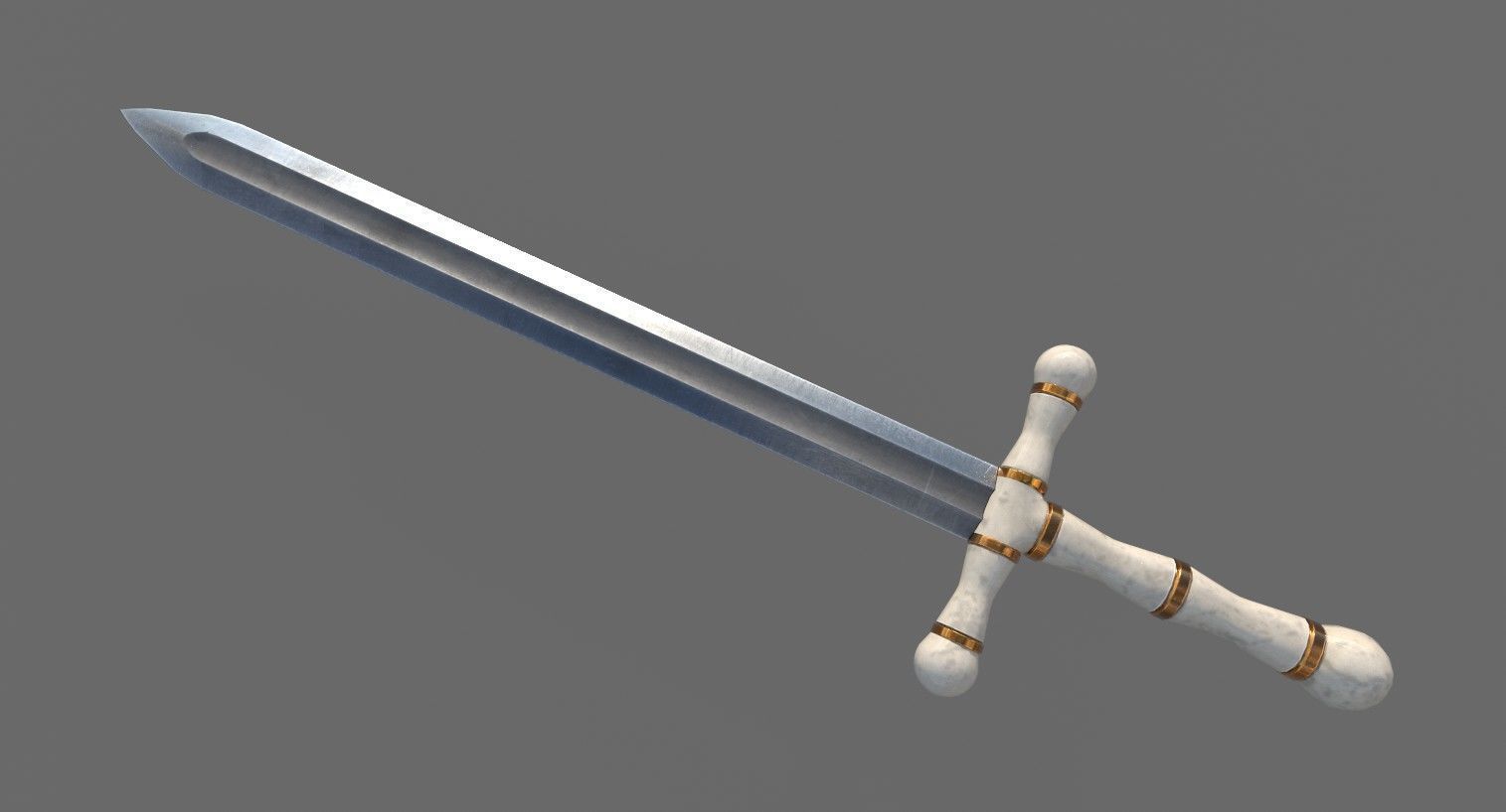 Royal Sword Low-poly 3D model_8