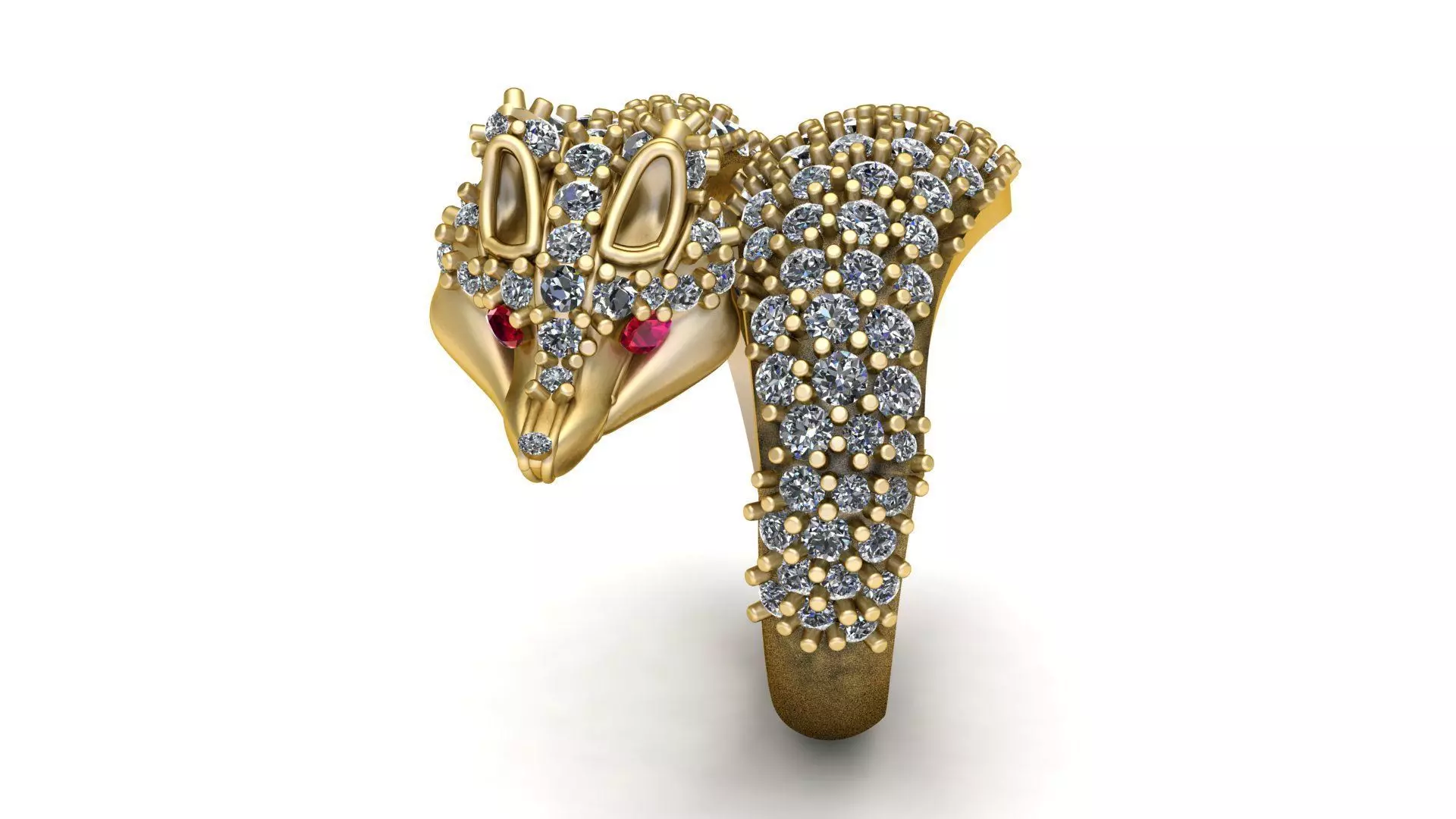wolf animal ring 3d printable model 3D print model
