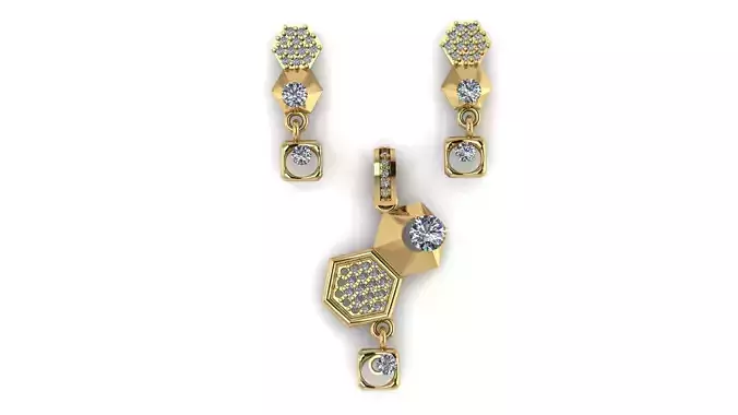 hip hop style locket set 3d printable model