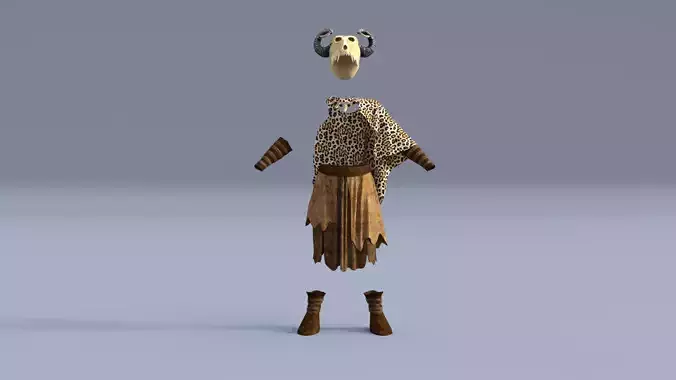 Wildman Outfit Clothing Low-poly 3D model