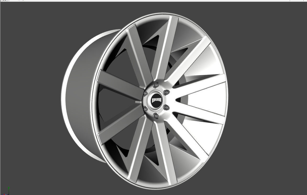 WHEEL BASED on DUB CHR CHROME 3D model_8