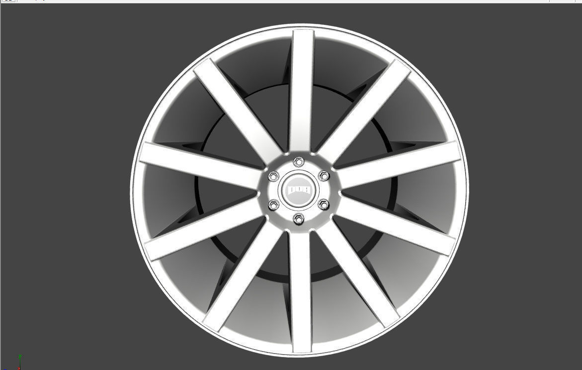 WHEEL BASED on DUB CHR CHROME 3D model_9