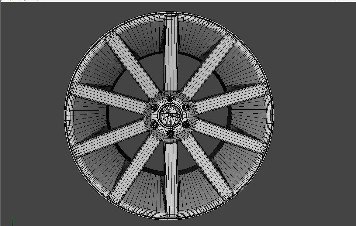 WHEEL BASED on DUB CHR CHROME 3D model_5