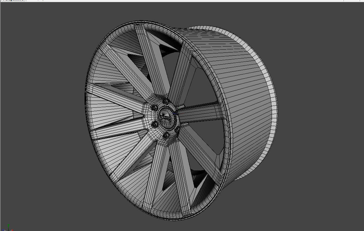 WHEEL BASED on DUB CHR CHROME 3D model_6