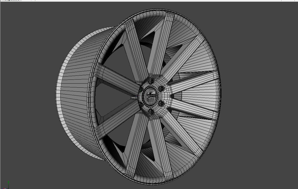 WHEEL BASED on DUB CHR CHROME 3D model_4