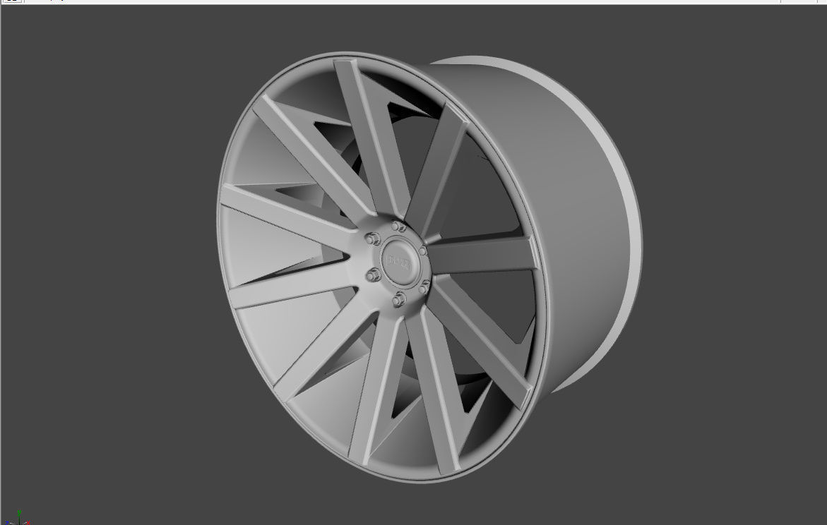 WHEEL BASED on DUB CHR CHROME 3D model_2