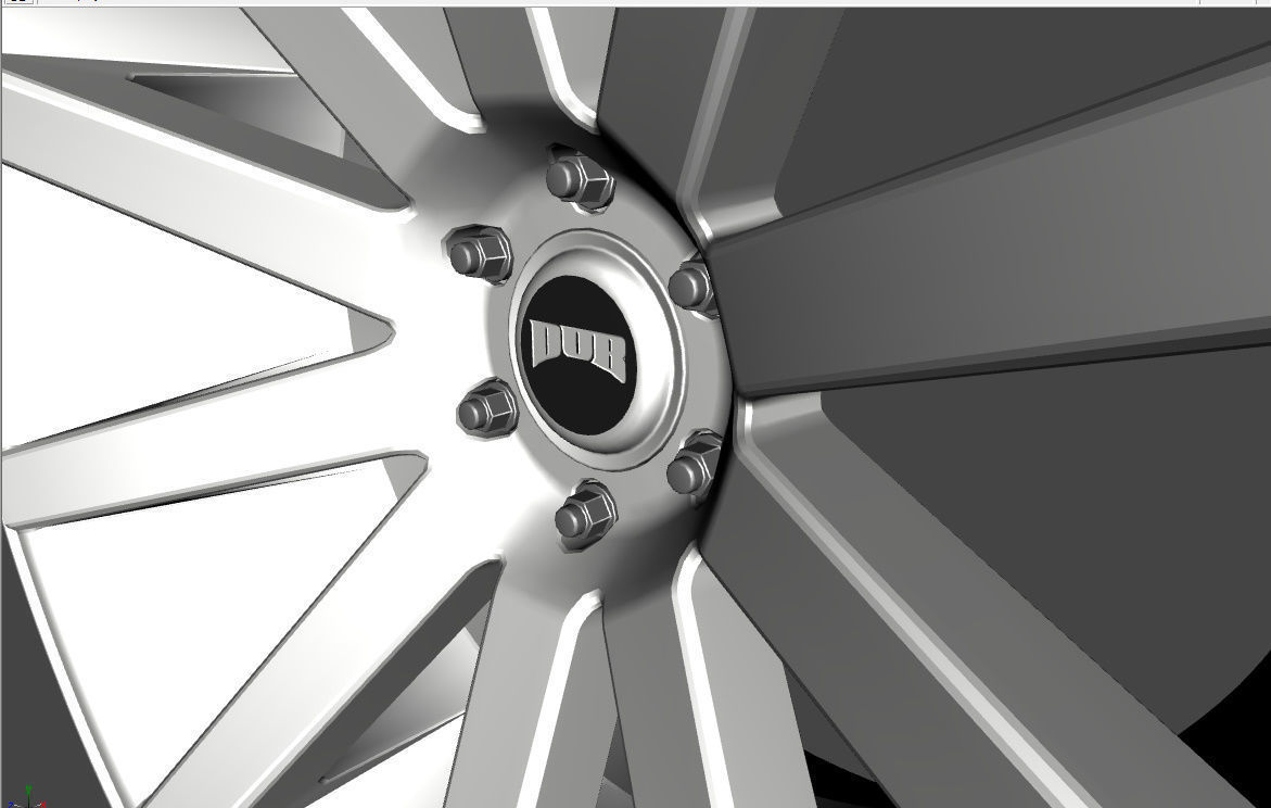 WHEEL BASED on DUB CHR CHROME 3D model_11