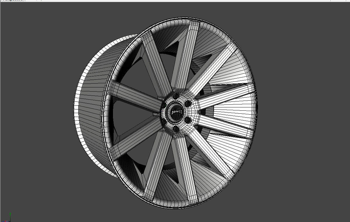 WHEEL BASED on DUB CHR CHROME 3D model_12