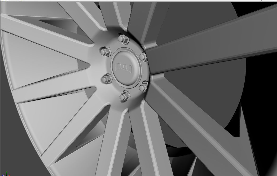 WHEEL BASED on DUB CHR CHROME 3D model_3
