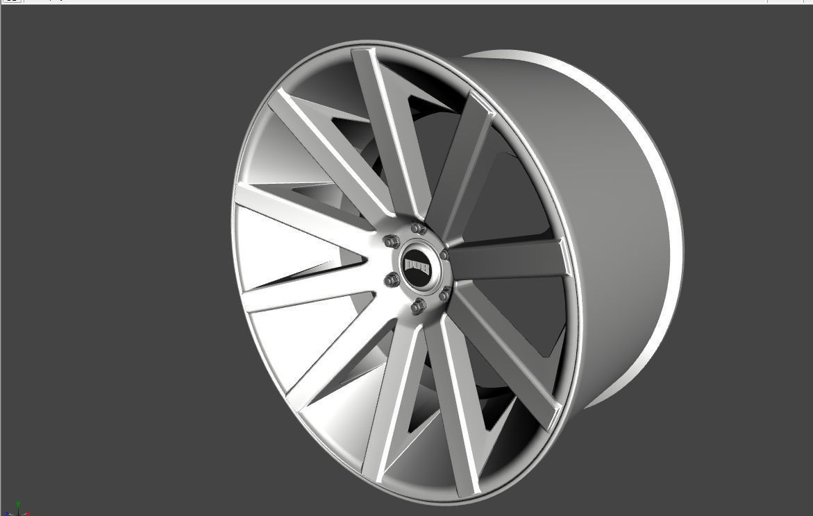 WHEEL BASED on DUB CHR CHROME 3D model_10