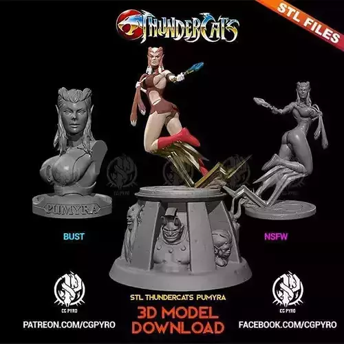 Pumyra Pumara  Thundercats STL files 3D printing collectibles 3D print model