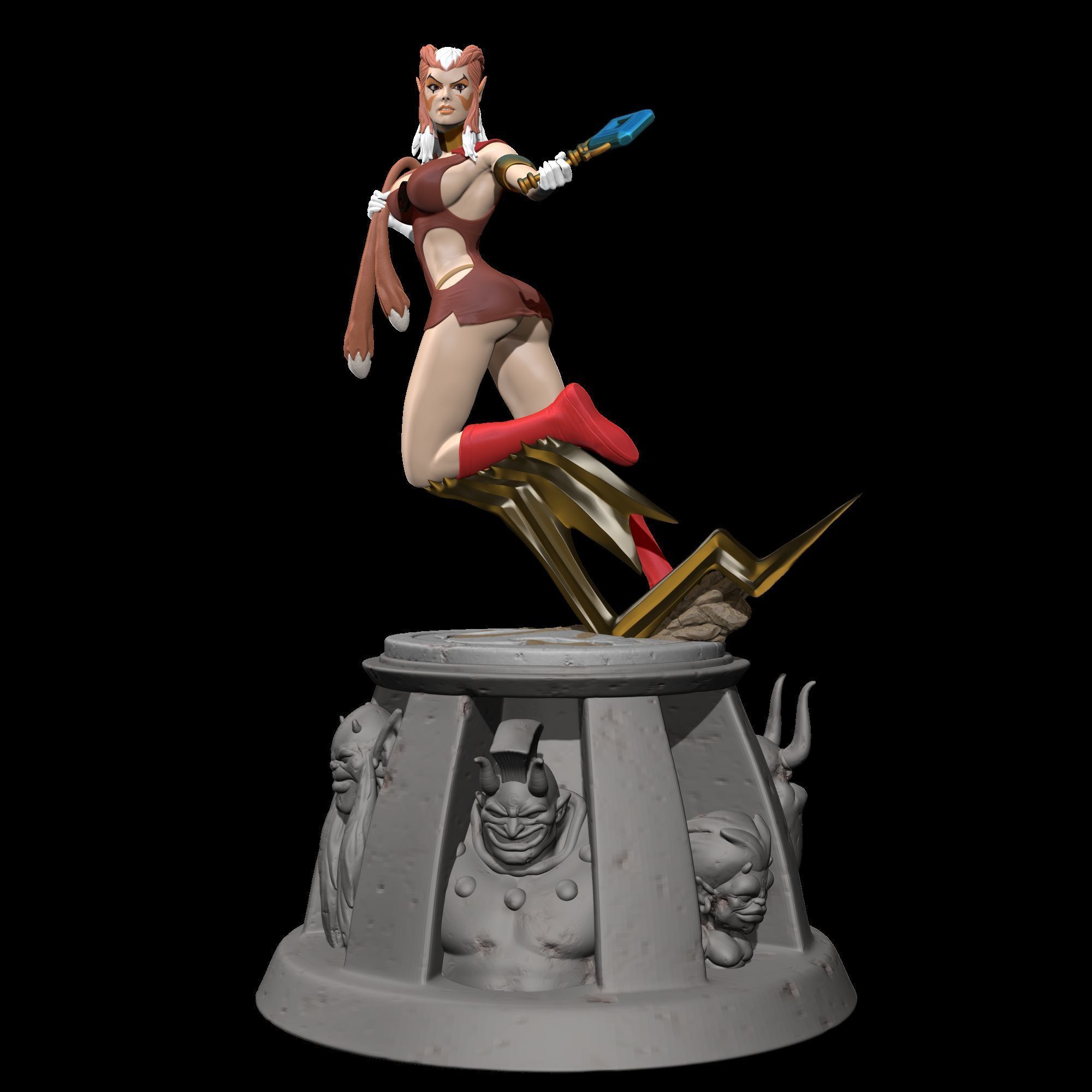 Pumyra Pumara  Thundercats STL files 3D printing collectibles 3D print model_7