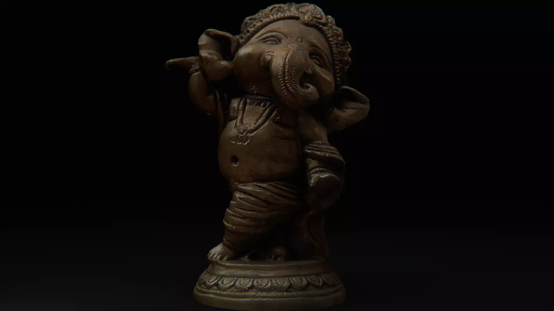 Ganesh Standing Statue Photoscan 3D model_0