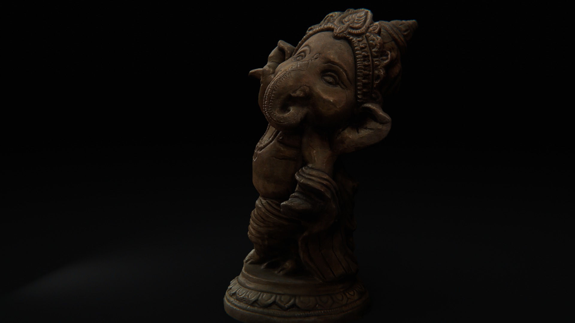 Ganesh Standing Statue Photoscan 3D model_1