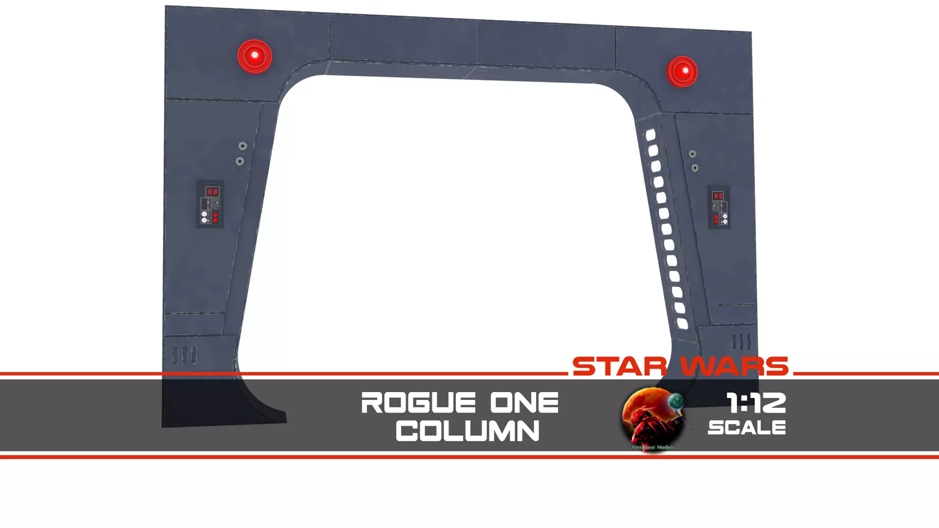 Rogue One Scarif Column 1-12 scale Blackseries 3D print model_0