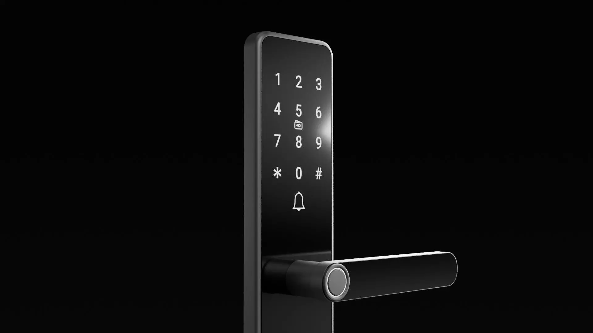 modern smart handle doors Low-poly 3D model_0