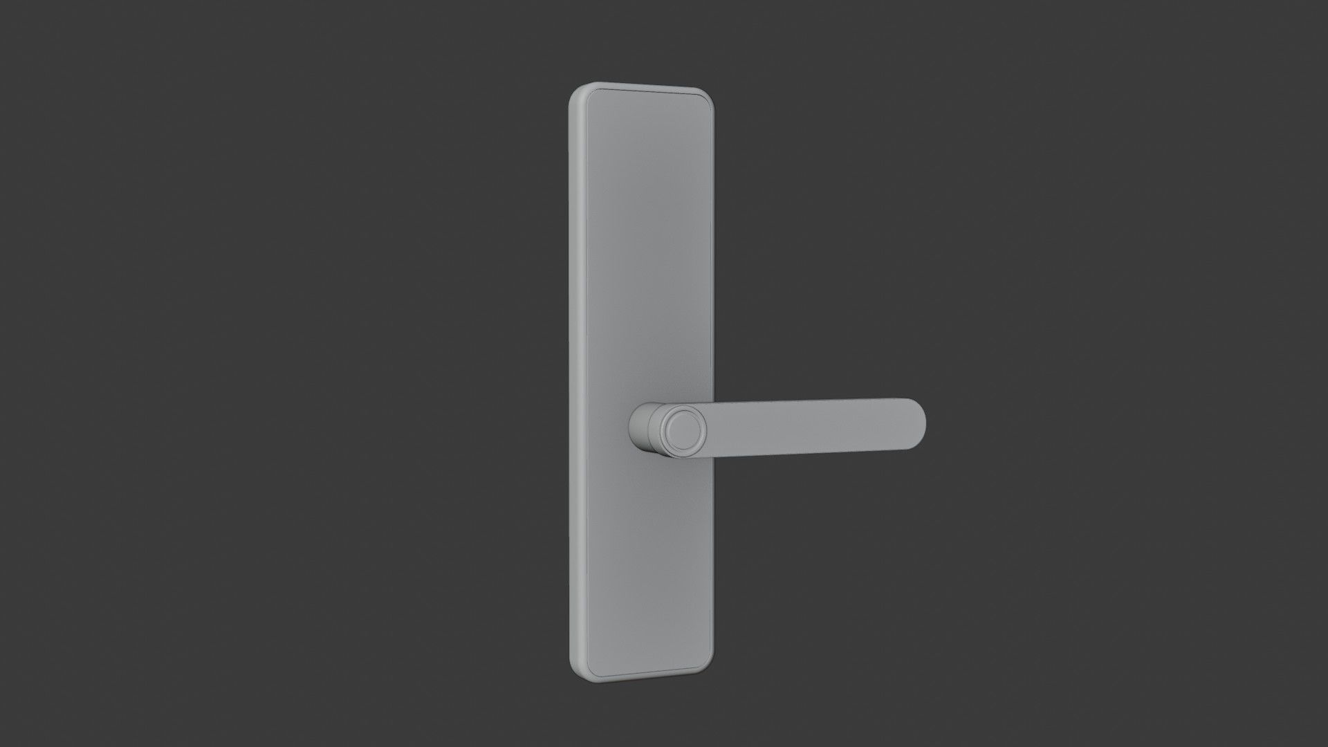 modern smart handle doors Low-poly 3D model_7
